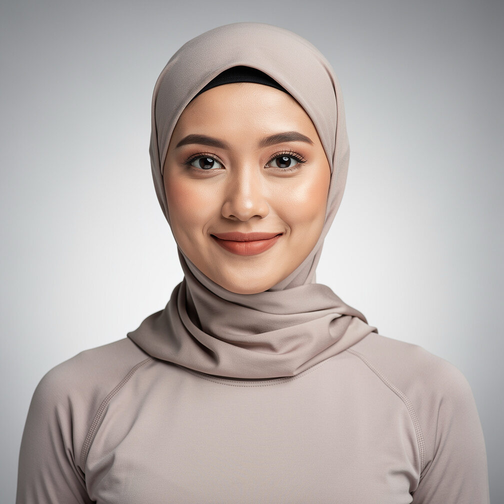 Portrait of a Malay Singaporean female yoga instructor