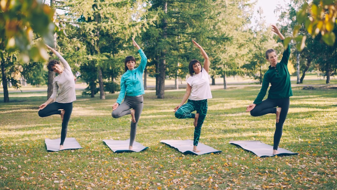 group fitness class outdoors